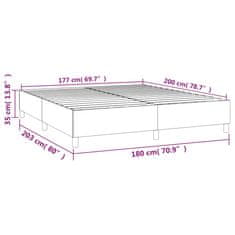 Greatstore Box spring postel cappuccino 180 x 200 cm umělá kůže