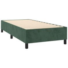 Greatstore Box spring postel s matrací tmavě zelená 80 x 200 cm samet