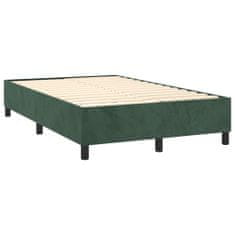 Vidaxl Box spring postel s matrací tmavě zelená 120 x 200 cm samet