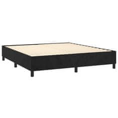 Greatstore Box spring postel s matrací a LED černá 180x200 cm samet