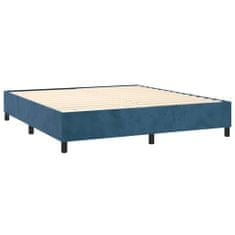 Vidaxl Box spring postel s matrací tmavě modrá 160x200 cm samet