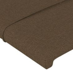 Greatstore Čelo postele typu ušák tmavě hnědé 147x23x78/88 cm textil