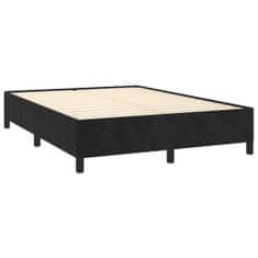 Vidaxl Box spring postel s matrací černá 140 x 190 cm samet