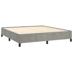 Vidaxl Box spring postel s matrací světle šedá 180x200 cm samet