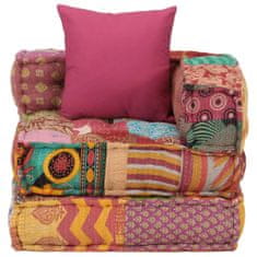 Petromila Modulární pouf s polštářem patchwork textil