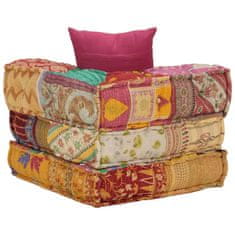 Petromila Modulární pouf s polštářem patchwork textil