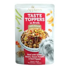 Applaws kapsička Dog Taste Toppers Broth Hovězí s batáty 12x85g