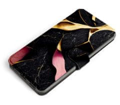 Mobiwear Flip pouzdro na mobil Samsung Galaxy S7 Edge - VP35S Černý a zlatavý mramor
