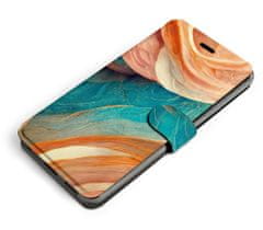 Mobiwear Flip pouzdro na mobil Samsung Galaxy A41 - VP36S Azurový a oranžový mramor