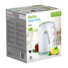 ACTIVER Konvice plastová CARLET 1,7 l, 1850-2200W, otočná o 360st., zelenobílá