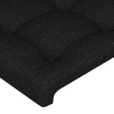Greatstore Čela postele 4 ks černá 72 x 5 x 78/88 cm textil