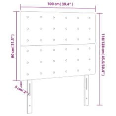 Vidaxl Čelo postele 2 ks světle šedé 100 x 5 x 78/88 cm samet