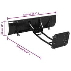 Vidaxl Sněhová radlice pro ATV 150 x 38 cm černá