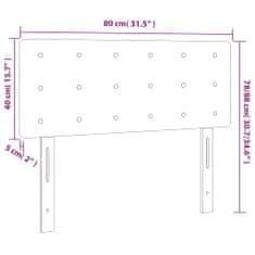 Vidaxl Čelo postele krémové 80 x 5 x 78/88 cm umělá kůže