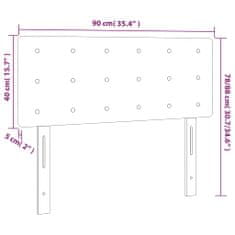 Vidaxl Čelo postele cappuccino 90x5x78/88 cm umělá kůže