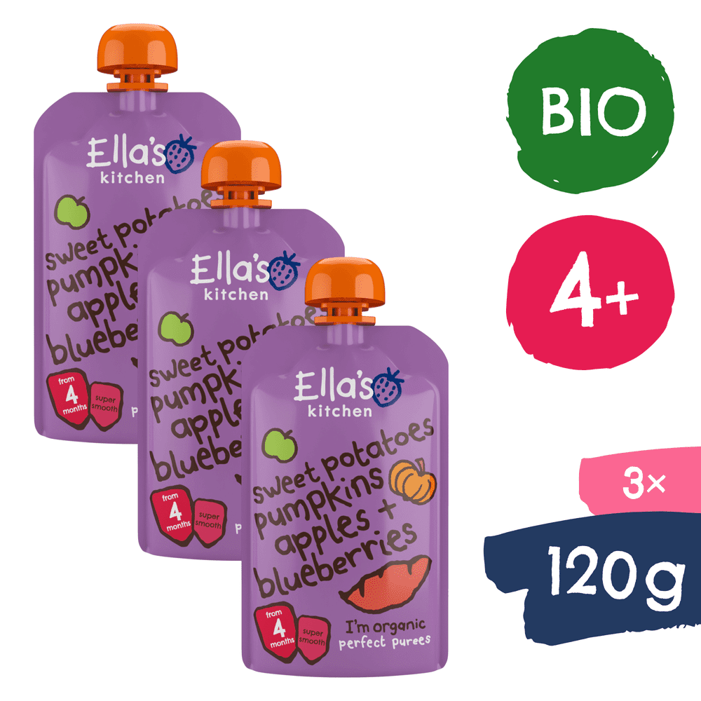 Ella's Kitchen BIO Batáty, dýně a jablko 3x 120 g