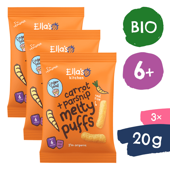 Ella's Kitchen BIO Křupky mrkev a pastinák 3x 20 g