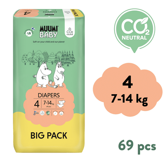 MUUMI BABY Big Pack vel. 4 MAXI (7-14 kg) 69ks