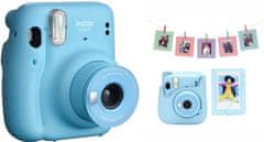 FujiFilm Instax Mini 11 Sky Blue + Mini 11 Accessory kit Sky Blue - zánovní