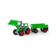 Lean-toys Traktor, nakladač a přívěs Farmer Green 8817