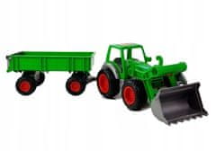 Lean-toys Traktor, nakladač a přívěs Farmer Green 8817