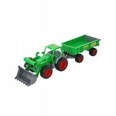 Lean-toys Traktor, nakladač a přívěs Farmer Green 8817