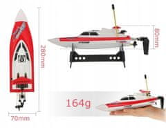 Lean-toys Motorový člun FT008 1:18 14km/h 27MHz RTR – zelený