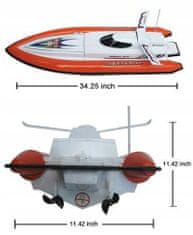 Lean-toys Špičkový motorový člun 2,4 GHz RTR (2 motory)