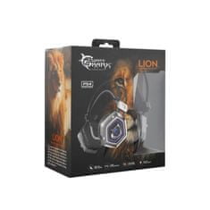 White Shark herní headset GH-1841 LION, pro PC, PS4, stříbrno-černý