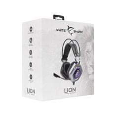 White Shark herní headset GH-1841 LION, pro PC, PS4, stříbrno-černý