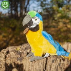 Rappa Plyšový papoušek modro žlutý Ara Ararauna 24 cm ECO-FRIENDLY