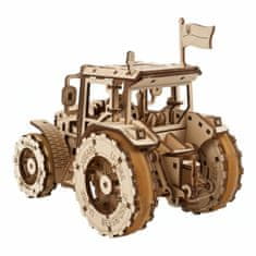 UGEARS 3d dřevěné mechanické puzzle traktor vítězí