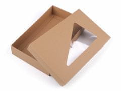 Kraftika 10ks nědá přírodní papírová krabice natural s průhledem