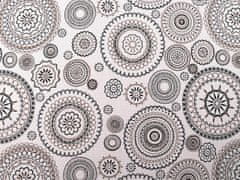 Kraftika 1m ežná bavlněná metráž / imitace lnu hrubší mandala