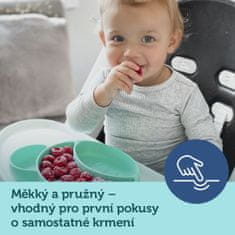 Canpol BABIES Talíř silikonový dělený s přísavkou Medvídek růžový