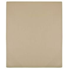 Greatstore Jersey prostěradla 2 ks taupe 160x200 cm bavlna