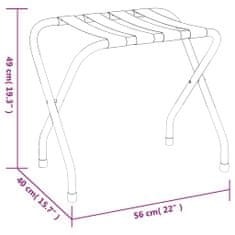 Vidaxl Stojan na zavazadlo černý 56 x 40 x 49 cm