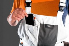 NEO TOOLS Pracovní kalhoty, bílé, velikost M/50 TOP-81-120-M