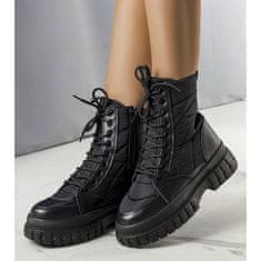 Černé zateplené sněhové boty velikost 40