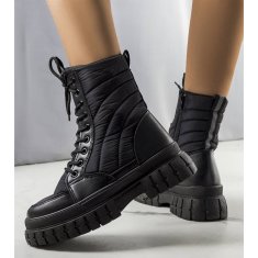 Černé zateplené sněhové boty velikost 40