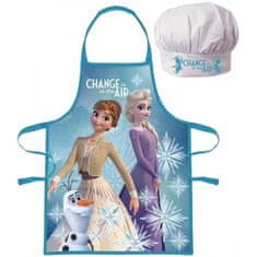 EUROSWAN Dívčí zástěra s kuchařskou čepicí Ledové království 2 - Anna a Elsa s Olafem