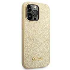 Guess GUHCP14LHGGSHD hard silikonové pouzdro iPhone 14 PRO 6.1" gold Glitter Script