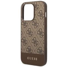 Guess GUHCP14LG4GLBR hard silikonové pouzdro iPhone 14 PRO 6.1" brown 4G Stripe Collection