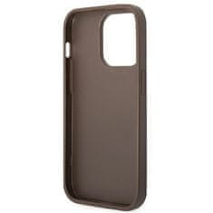 Guess GUHCP14LG4GLBR hard silikonové pouzdro iPhone 14 PRO 6.1" brown 4G Stripe Collection