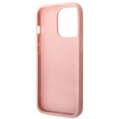 Guess GUHCP14XHGGSHP hard silikonové pouzdro iPhone 14 PRO MAX 6.7" pink Glitter Script