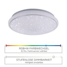 PAUL NEUHAUS LEUCHTEN DIREKT is JUST LIGHT LED stropní svítidlo, Smart Home, RGB plus W, křišťálový vzhled, dálkový ovladač, CCT MEDION RGB plus 2700-5000K