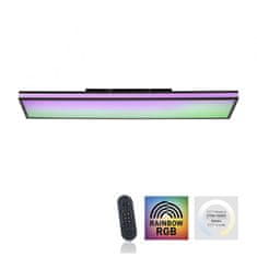 PAUL NEUHAUS LEUCHTEN DIREKT is JUST LIGHT LED stropní svítidlo 100x25cm, černá, hranaté, RGB Dreamcolor, stmívatelné, panel RGB plus 2700-5000K