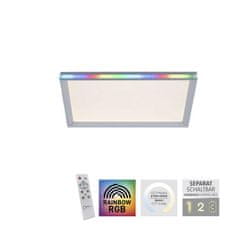 PAUL NEUHAUS LEUCHTEN DIREKT is JUST LIGHT LED stropní svítidlo bílé 45x45cm, hranaté, stmívatelné, paměťová funkce, LED panel RGB plus 2700-5000K