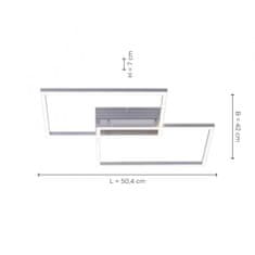 PAUL NEUHAUS LEUCHTEN DIREKT is JUST LIGHT LED stropní svítidlo, 75,5x56,2cm, CCT, dálkový ovladač, paměťová funkce 2700-5000K