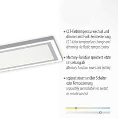 PAUL NEUHAUS LEUCHTEN DIREKT is JUST LIGHT LED stropní svítidlo bílé ploché 110x28, dálkový ovladač, stmívatelné, CCT nastavení teploty barvy 2700-5000K